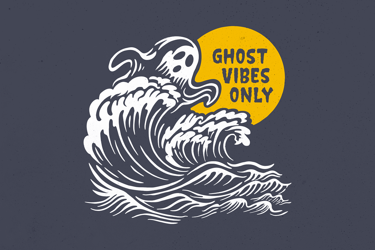 Ghost Vibes Only, a Seasonal Illustration by Mangustudio (Photo 1 of 3)