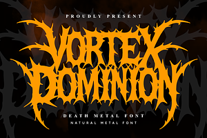 Vortex Dominion - Death Metal Font, a Blackletter Font by Masyafi Studio