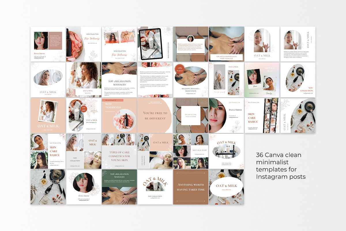 Beauty Instagram Canva templates, a Social Media Template by helgascandinavus (Photo 2 of 4)