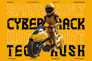 Speed Buster Futuristic Cyberpunk, a Font by PutraCetol Studio (Thumbnail 2 of 5)