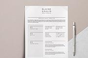 Simple Resume Design / Elaine, a Resume Template by This Paper Fox (Thumbnail 1 of 5)