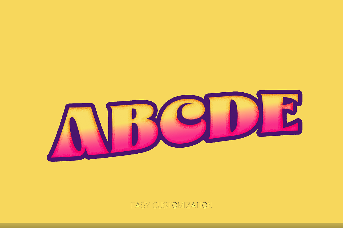 Retro Gloss Gradient Text Effect preview 2