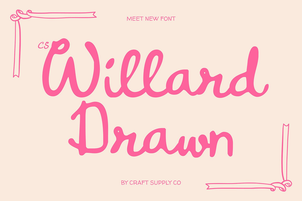 CS Willard Drawn, a Script Font by Craft Supply Co. (Photo 1 of 8)