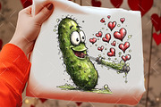 Quirky Valentine's Pickle Clipart, an Illustration by OK Design (Thumbnail 6 of 6)