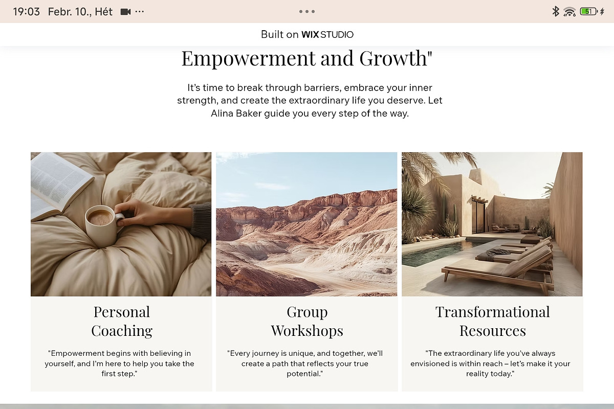 Coach & Influencer - Wix Studio Site preview 8