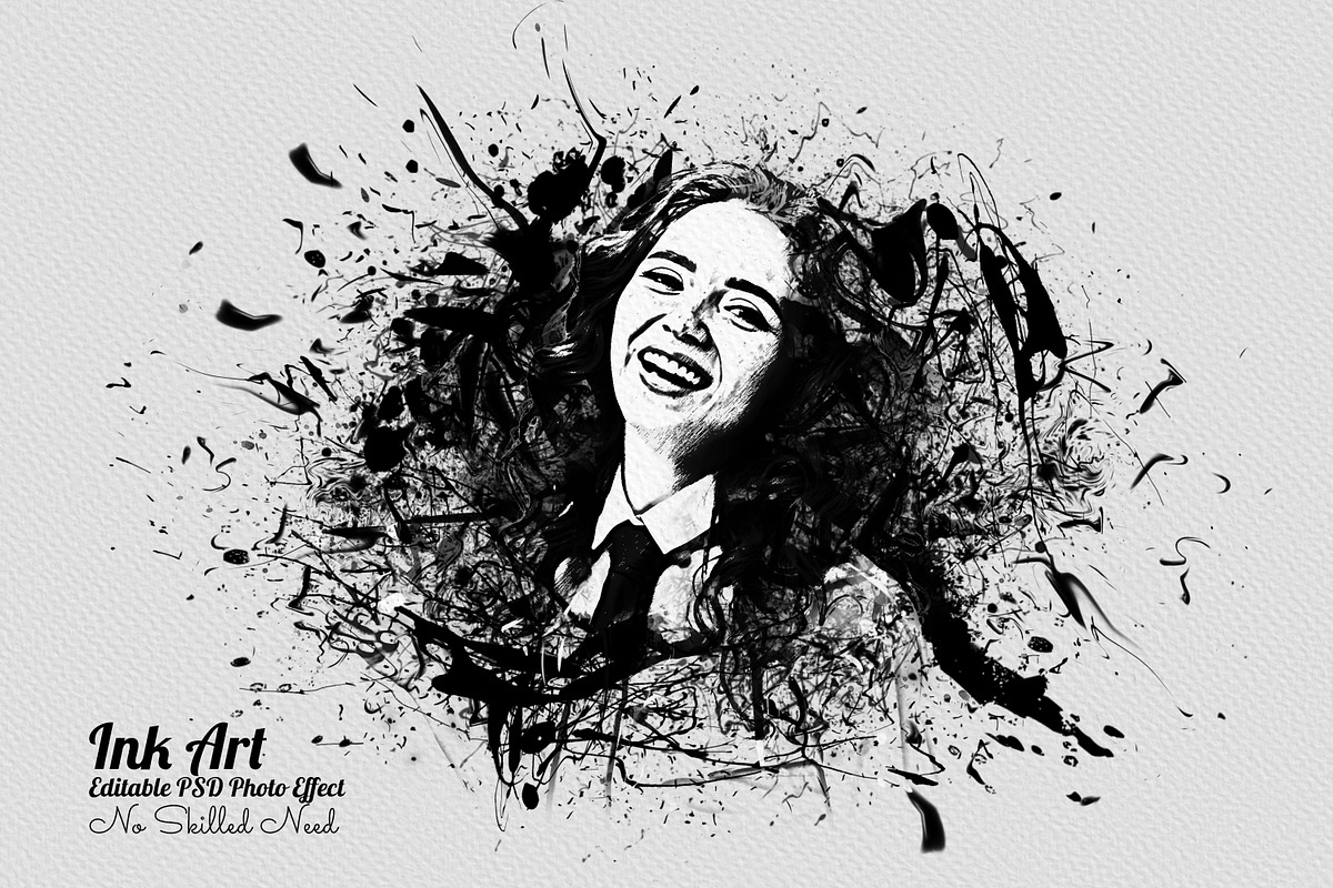 Ink Art Photoshop Photo Effect