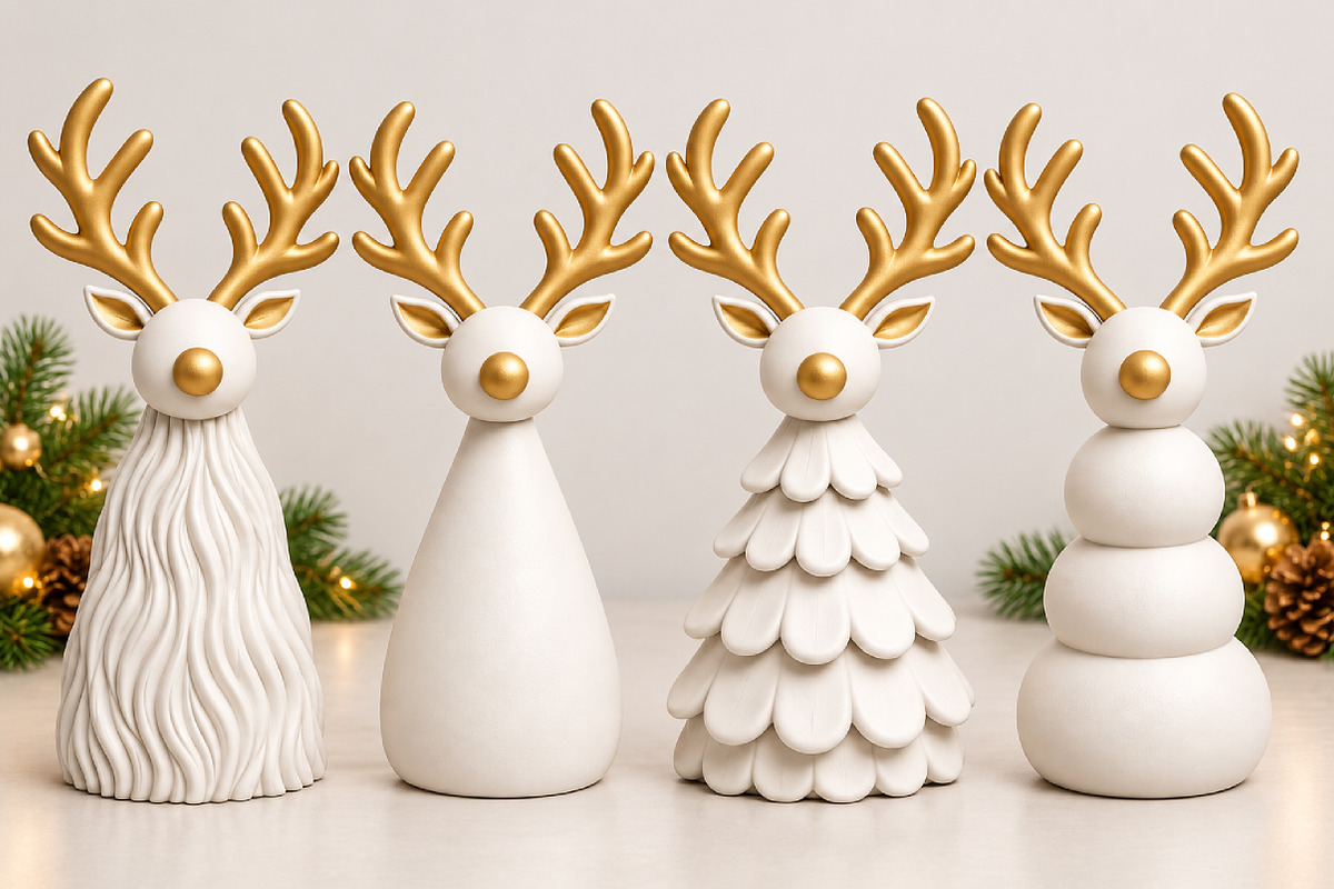 Christmas Reindeer Decor 3D STL, a Scene 3D Model by Layerology (Photo 2 of 4)