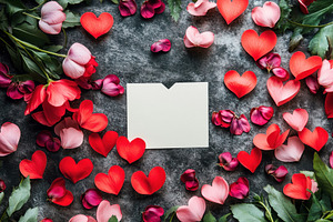 Valentines Day card decorated, a Photo by Pavel_design