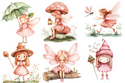 Pink Woodland Fairy Clipart, an Illustration by Designworld (Thumbnail 3 of 5)