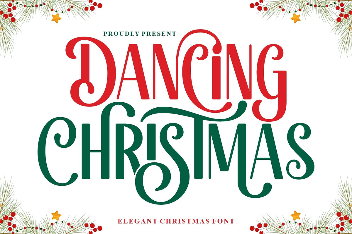 Dancing Christmas Font, a Script Font by Akrinity Digital (Photo 1 of 8)