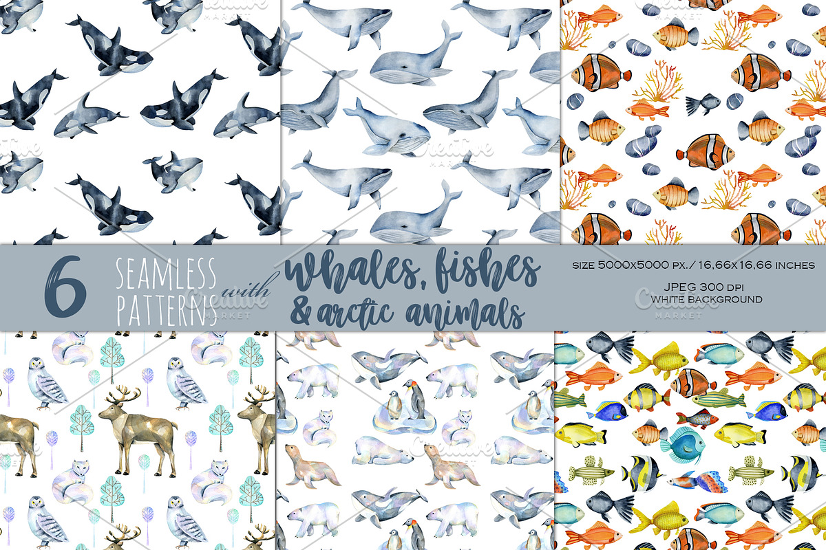 33 Patterns with Animals., a Pattern Graphic by Skliarova
