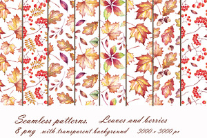 Autumn Patterns Clipart PNG