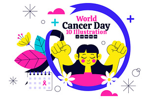 10 World Cancer Day Illustration, a Person Illustration by denayunebgt