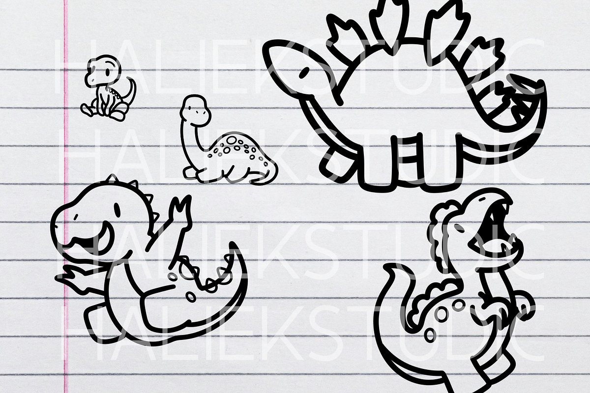 Dinosaurs Vol. 3 SVG Illustrations, an Animal Illustration by HalieKStudio (Photo 9 of 9)
