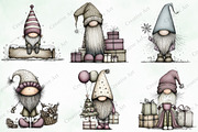 Whimsical Christmas Gnome Clipart, an Illustration by Creative Art (Thumbnail 2 of 10)
