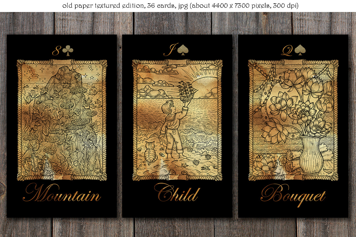 Old Marine Lenormand deck vector, a Texture Illustration by Samiramay (Photo 6 of 8)