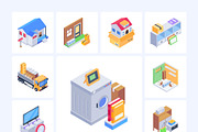 Moving Home Isometric Icons, an Emoji Icon by Vectors Market (Thumbnail 10 of 10)