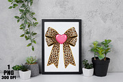 Coquette leopard valentines bow PNG, an Illustration by Daily.Designs (Thumbnail 4 of 5)