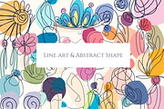 Line Art & Abstract Shapes, an Illustration by ArtstudioByKhushbu (Thumbnail 1 of 4)