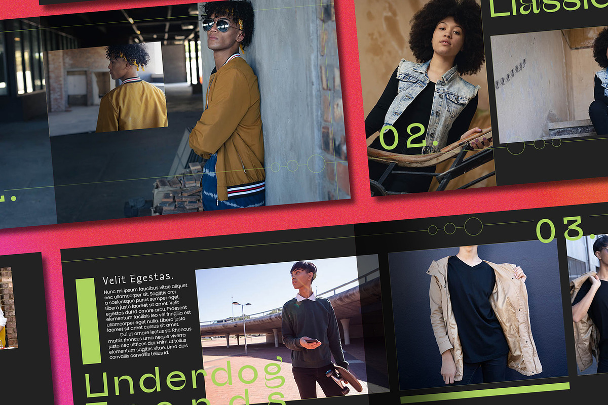 Lime Green Studio Look Book, a Print Template by wavebreak
