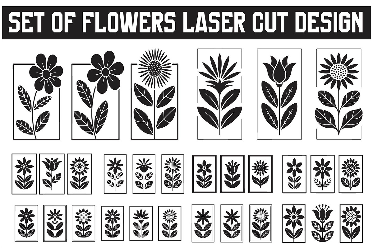 Minimal Flower Laser Cut Silhouette, an Icon by Amazin_art (Photo 1 of 11)