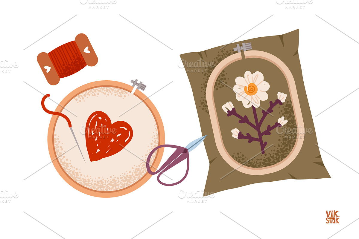 Embroidery tools, a Work Illustration by vik.stock (Photo 3 of 5)