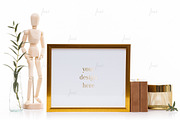 Gold styled frame isolated mockup, a Print Template by JustLikeMyDesktop (Thumbnail 2 of 3)