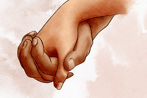 Hands Of Lovers Clipart, Romantic