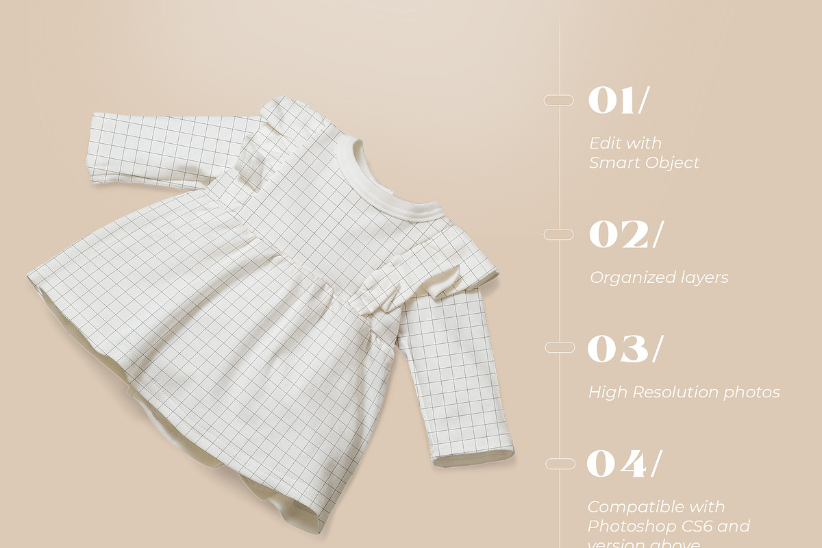Baby Girl Dress Smart Object Mockups, an Apparel Mockup by Neutral Mockups (Photo 2 of 4)