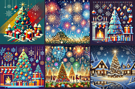 Christmas illustrations - New Year