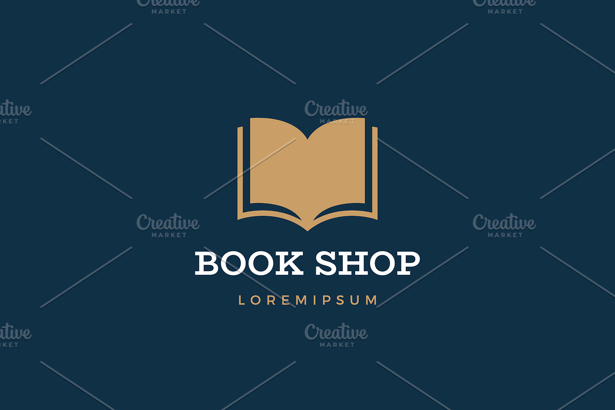 Book logo template., a Branding & Logo Template by lettett (Photo 1 of 3)