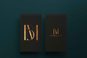 BM, MB, Abstract Letters Logo