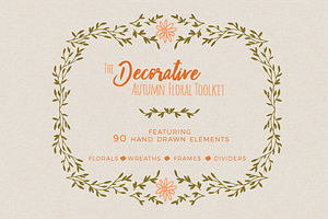 Hand Drawn Autumn Floral Kit