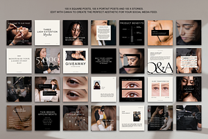 Canva Lash & Brow Instagram Posts