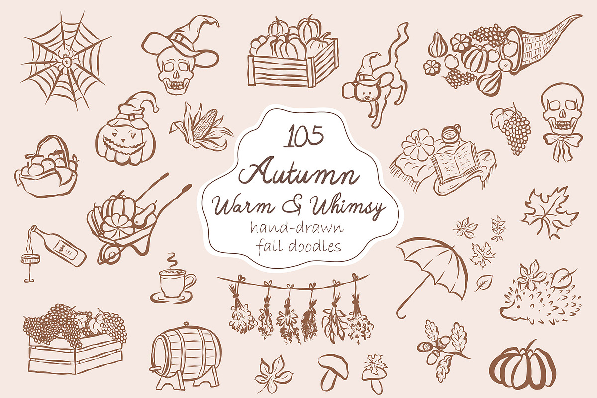 Warm & Whimsy Autumn Hand-Drawn Fall, a Seasonal Illustration by Designwork (Photo 1 of 8)