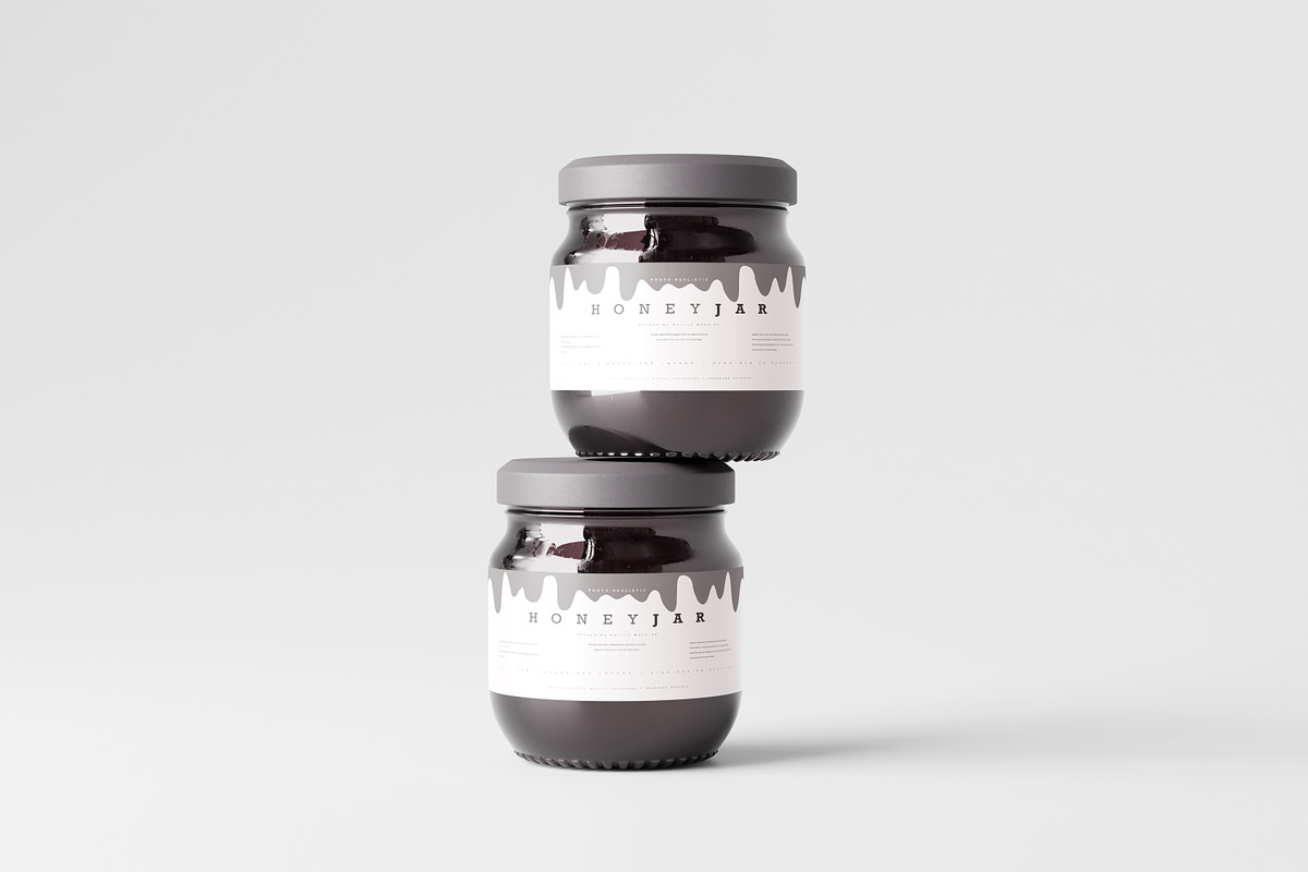 Food Jar Packaging Mockup, a Cups & Container Mockup by pmvch (Photo 1 of 10)