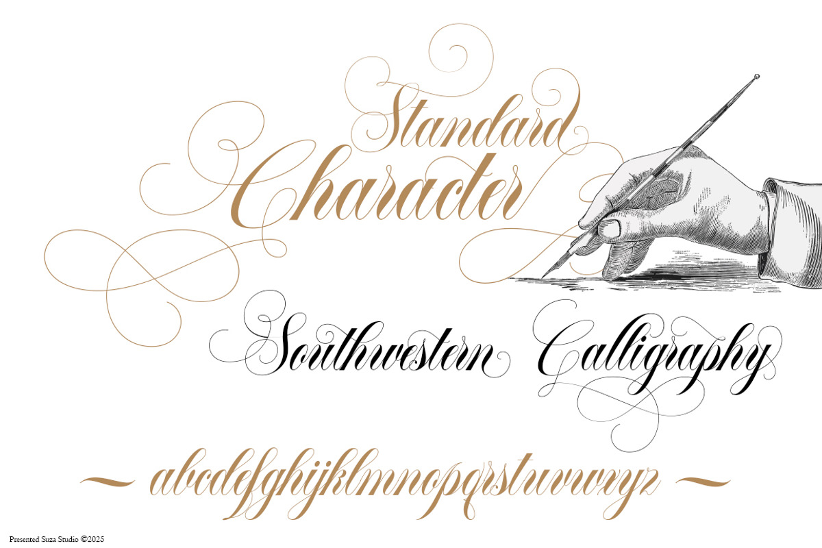 Southwestern Calligraphy, a Script Font by Suza Studio (Photo 8 of 16)