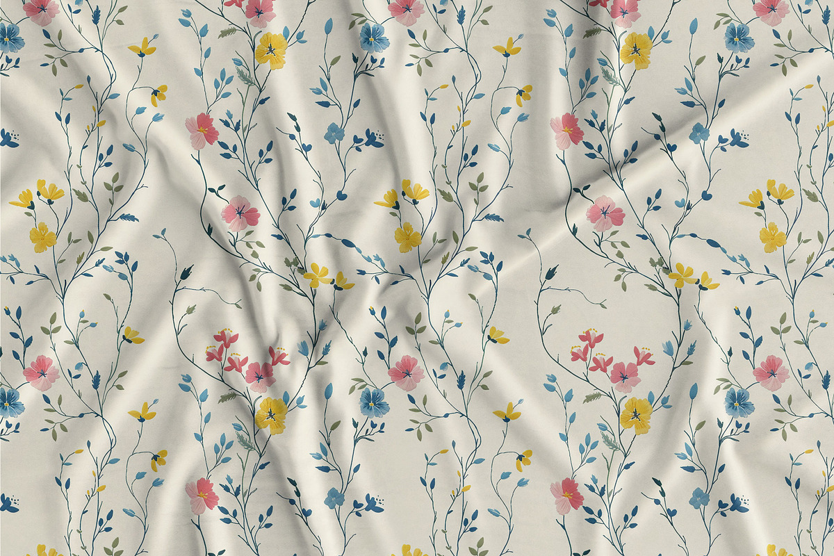 Wildflowers Seamless Pattern, a Pattern Graphic by Olya Creative (Photo 2 of 7)