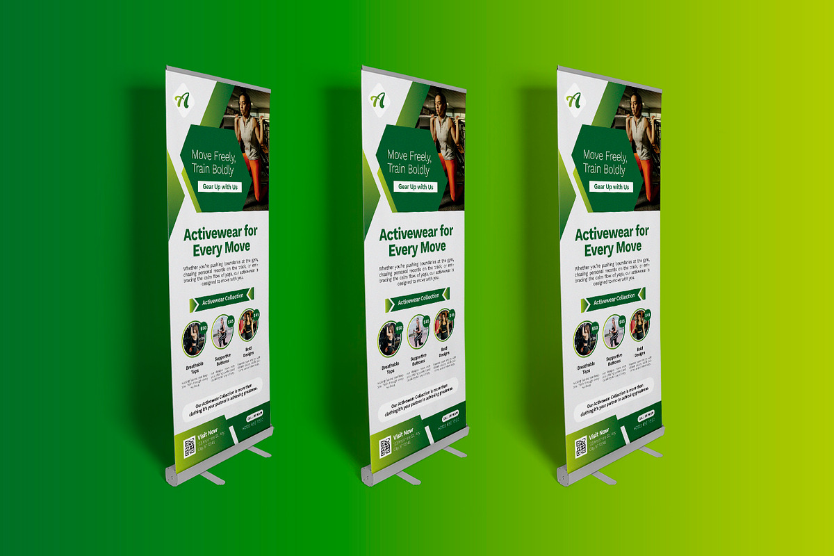 Activewear - Roll Up Banner, a Print Template by Esensifiksi.studio (Photo 2 of 2)
