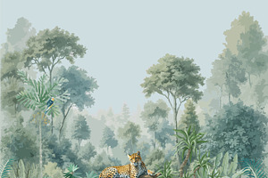 Dark Jungle Cheetah Illustration