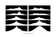 Mountain Silhouettes – 25 Vectors, a Graphic by MarkSupply (Thumbnail 2 of 4)