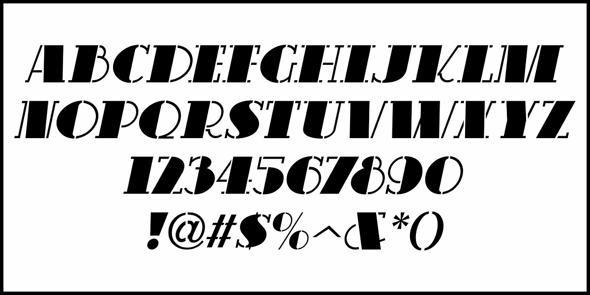 Textile Stencil JNL, a Font by Jeff Levine Fonts (Photo 5 of 5)