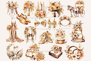 Boho Wedding Clipart | Bridal PNG, a Decorative Illustration by GlamArtZhanna (Thumbnail 2 of 5)