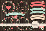 Wedding Floral Clipart & Vectors, an Illustration by Amanda Ilkov (Thumbnail 2 of 4)
