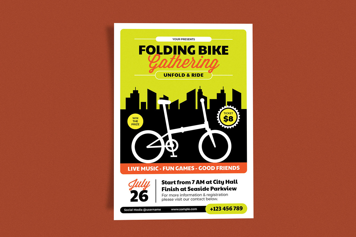 Folding Bike Gathering, a Flyer Template by Me55enjah Design (Photo 2 of 4)