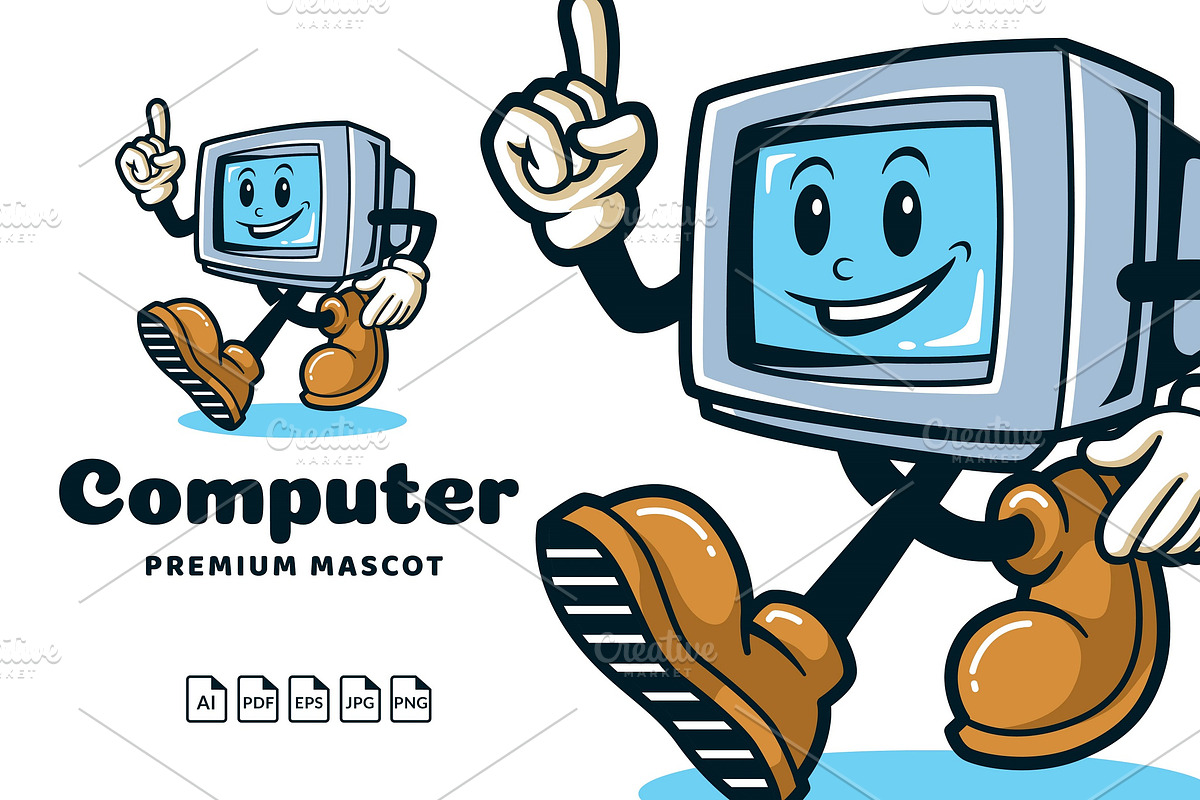 Computer Monitor Retro Vintage Logo, a Branding & Logo Template by Patria Ari (P4tcreativa)