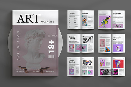 Fashion And Art Exhibition Magazine, a Magazine Template by Seeing-art