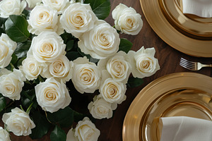 Elegant wedding reception table, a Photo by Pavel_design