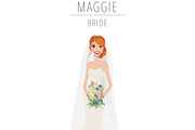 Bride Portrait Creator | Wedding Art, a Person Illustration by Lauren Lesley Studio (Thumbnail 15 of 29)