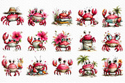 Whimsical Summer Crab Clipart, an Illustration by Craft Nest (Thumbnail 7 of 12)